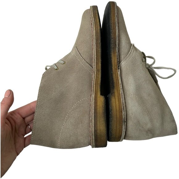 Clarks Originals Desert Boots Mens Size 7.5 Beige Sand Suede Crepe Sole Chukka - Picture 6 of 6